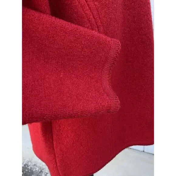 Vintage Pendleton 100% Virgin Wool Red Cardigan Embroidery Women’s Large - Picture 9 of 16